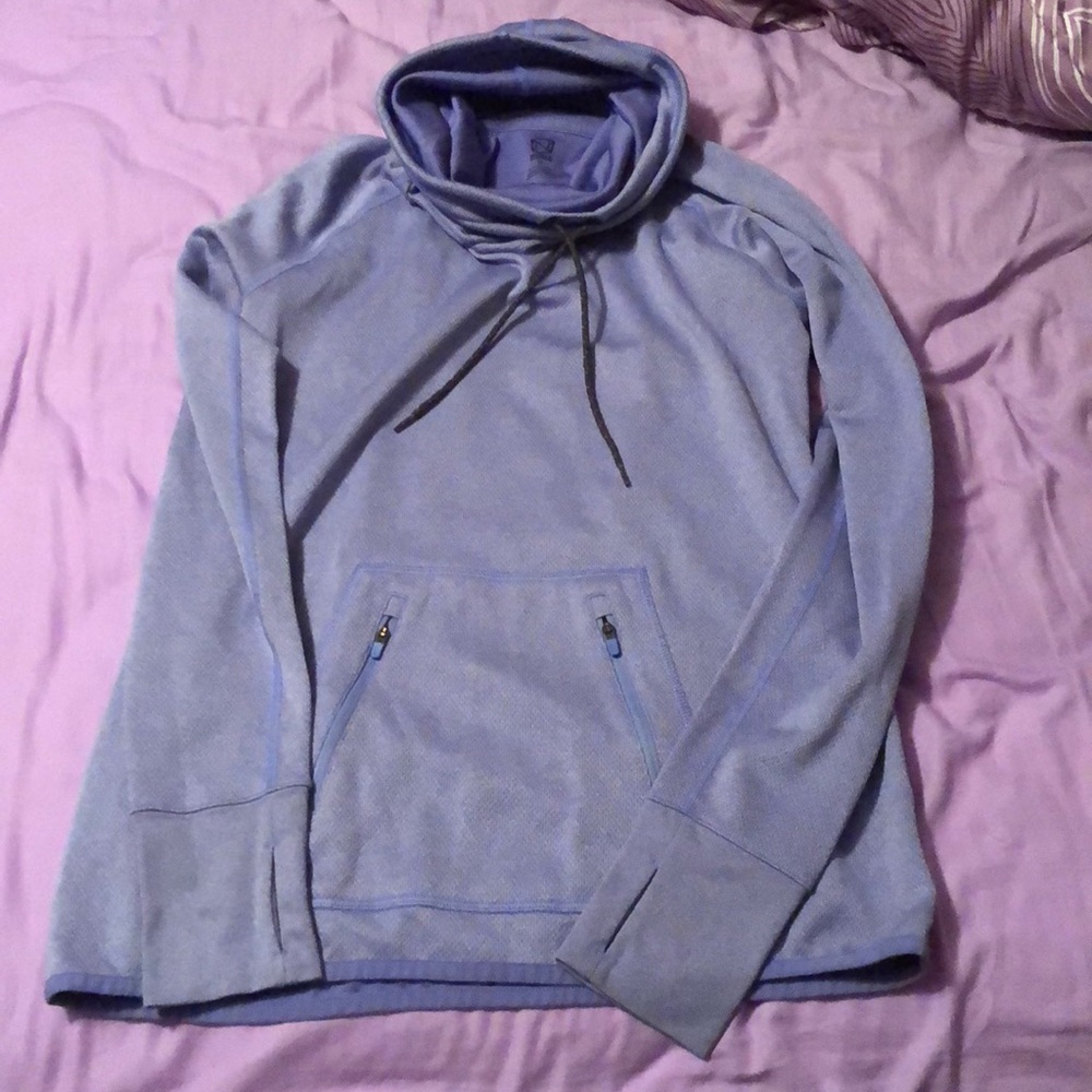 purple sweatshirt
